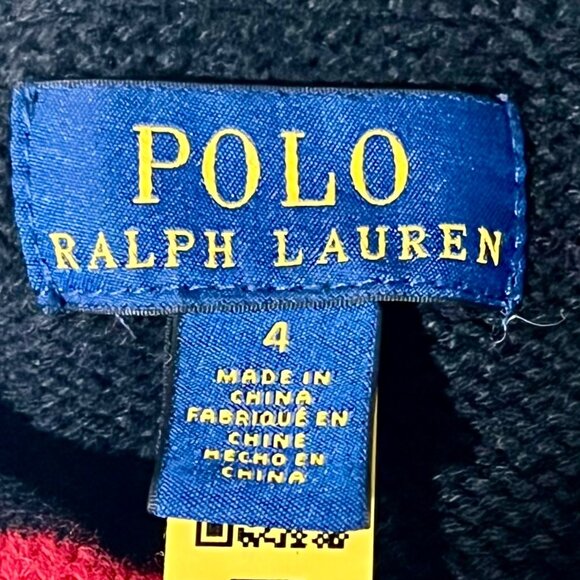 Polo Ralph Lauren Interlock Boys 4 Sweater Logo Cotton Ribbed Preppy Old Money - Picture 6 of 9